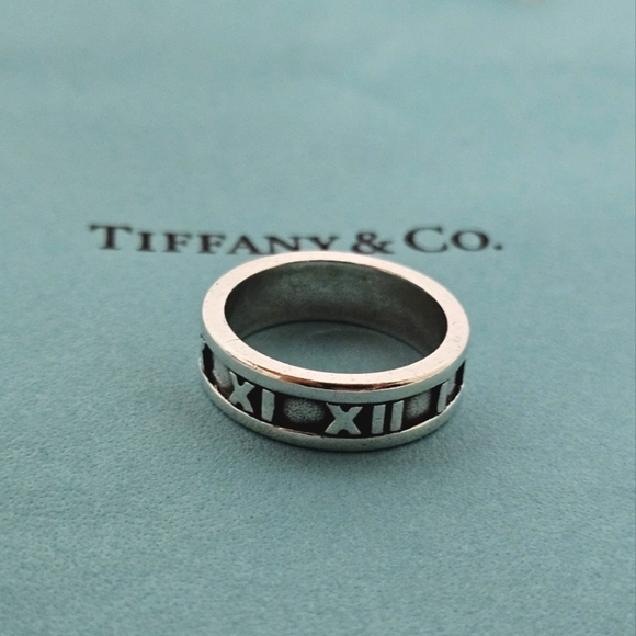 Tiffany & Co. 1995 Atlas Ring In Sterling Silver Size 7 - Picture 5 of 9